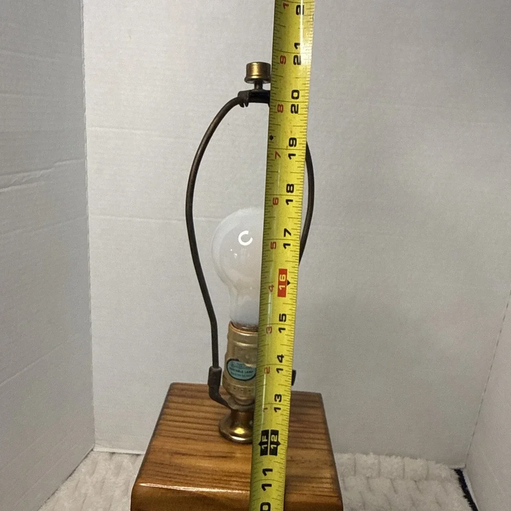 Vintage Alabama Co Solid Wood  Turned Spindle Trophy Table Lamp Rustic Retro MCM